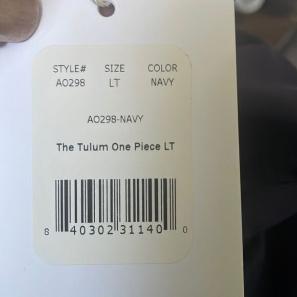 Andie Swim The Tulum One Piece LT Swimsuit Navy Size Large Tall NWT long torso - Picture 7 of 7